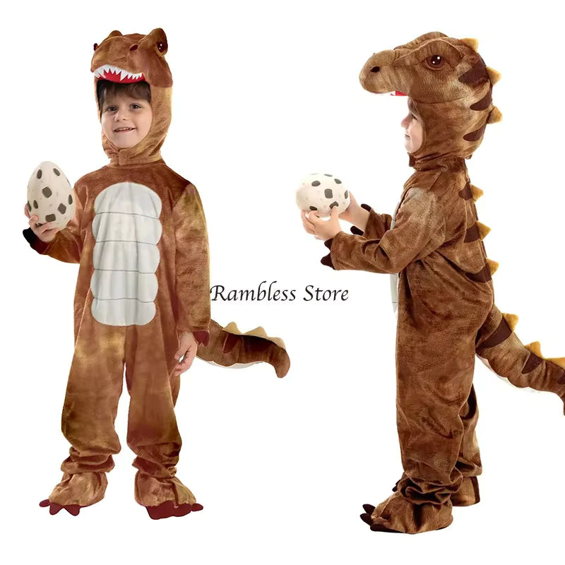 Boys' Dinosaur Cosplay Jumpsuit Tyrannosaurus Rex Style 0