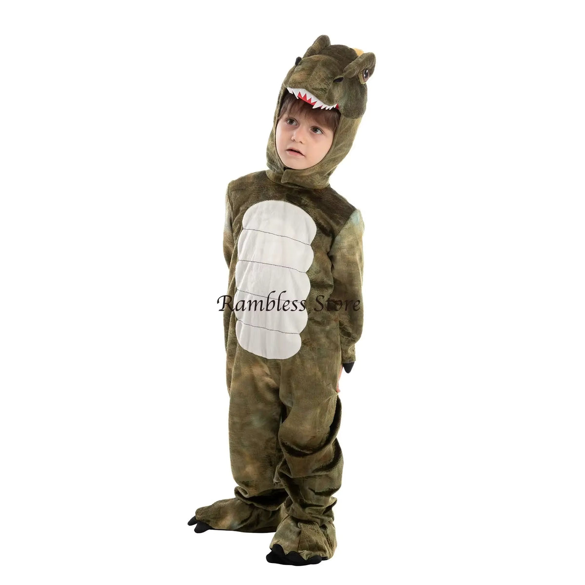 Boys' Dinosaur Cosplay Jumpsuit Tyrannosaurus Rex Style 1