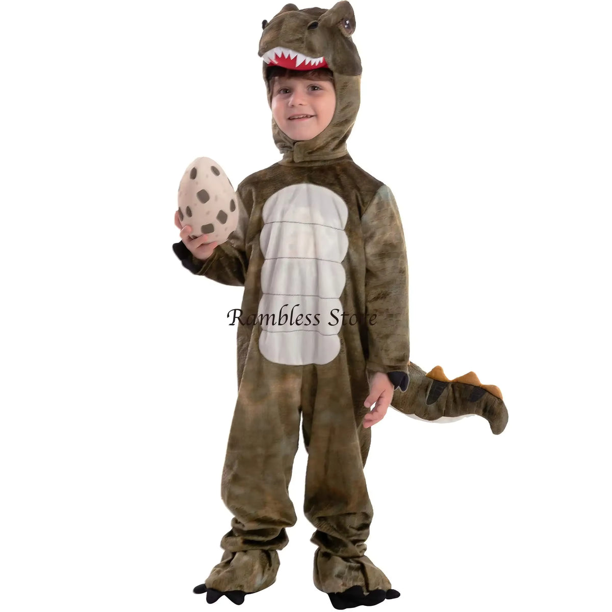 Boys' Dinosaur Cosplay Jumpsuit Tyrannosaurus Rex Style 2