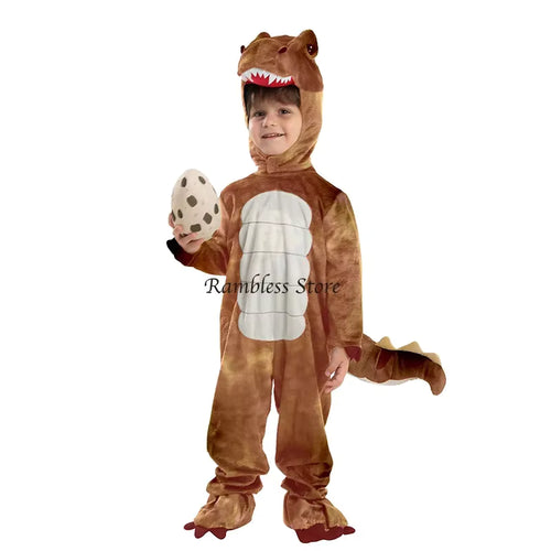 Boys' Dinosaur Cosplay Jumpsuit Tyrannosaurus Rex Style 3