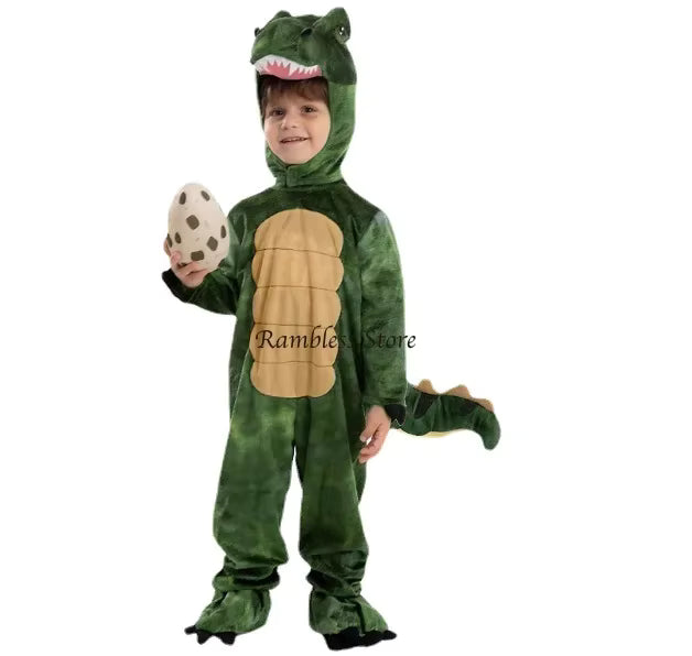 Boys' Dinosaur Cosplay Jumpsuit Tyrannosaurus Rex Style 4