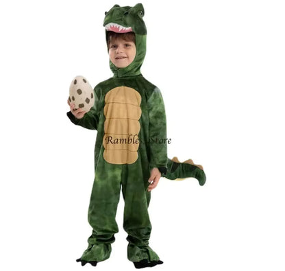 Boys' Dinosaur Cosplay Jumpsuit Tyrannosaurus Rex Style 4