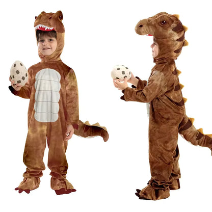 Boys' Dinosaur Cosplay Jumpsuit Tyrannosaurus Rex Style 7
