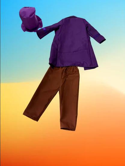 Boys' Magician Costume Complete Set with Hat, Coat, Bow Tie, Vest, and Trousers 1
