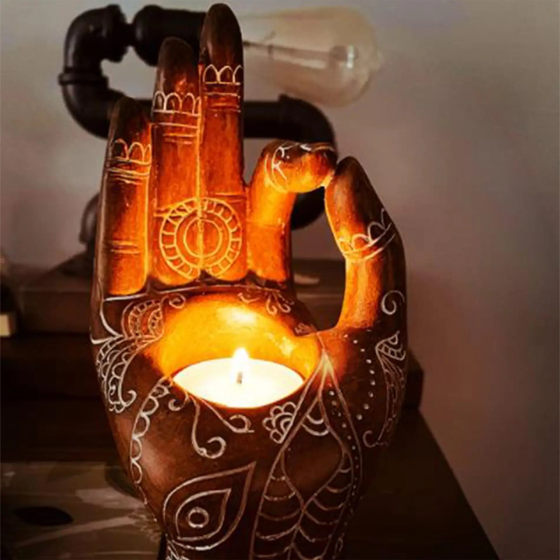 Buddha Hand Candle Holder