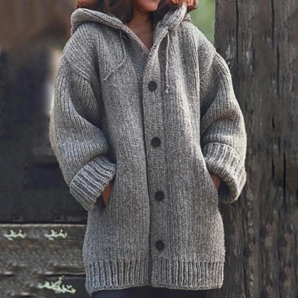 Button-down knitted cardigan