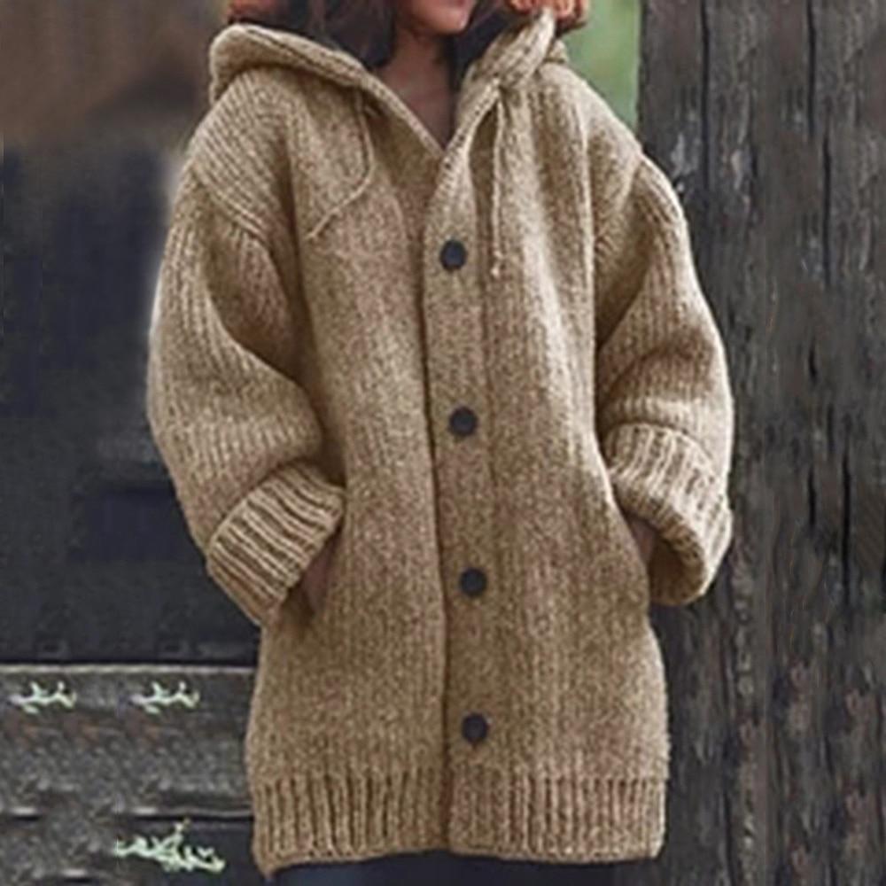 Button-down knitted cardigan