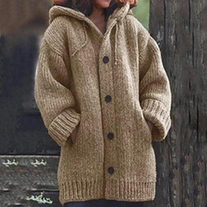 Button-down knitted cardigan