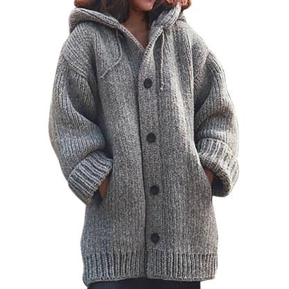 Button-down knitted cardigan