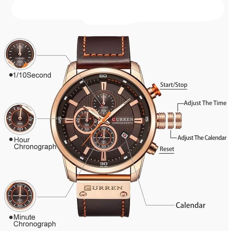 CURREN Chronograph wristwatch for men