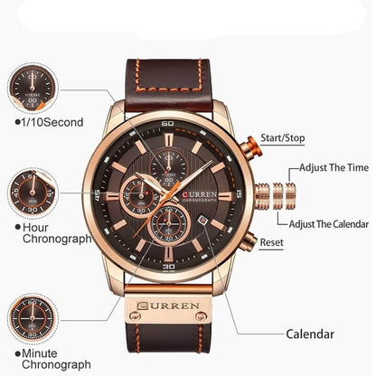 CURREN Chronograph wristwatch for men