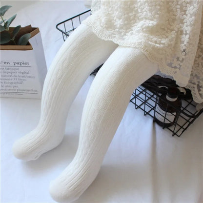 Cable-knit tights for girls