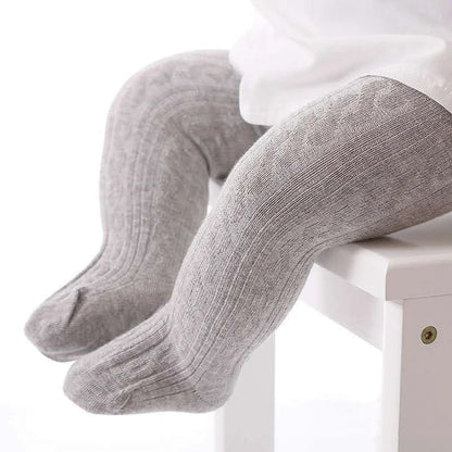 Cable-knit tights for girls