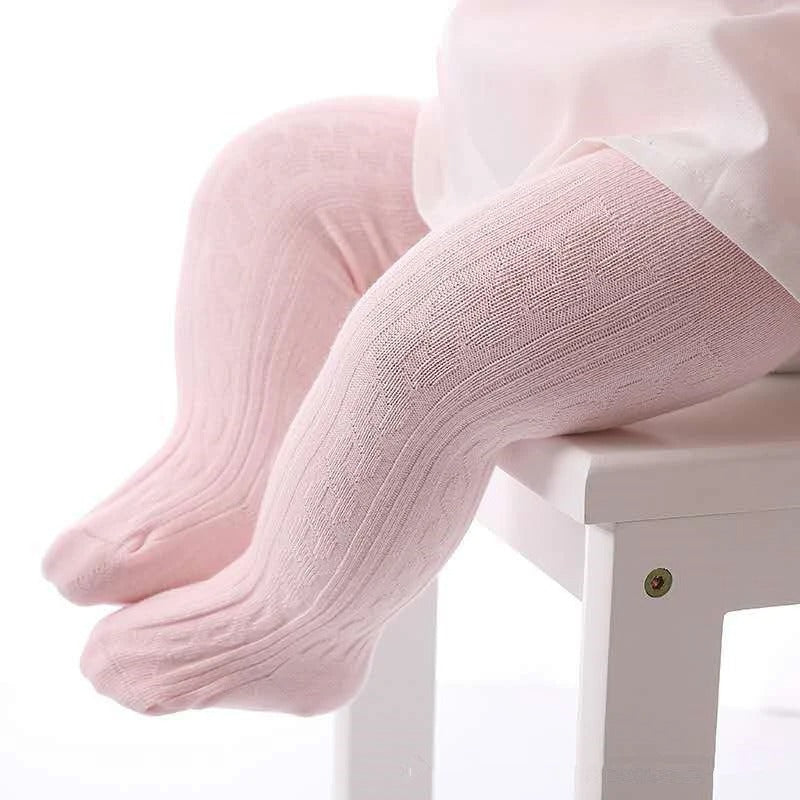 Cable-knit tights for girls