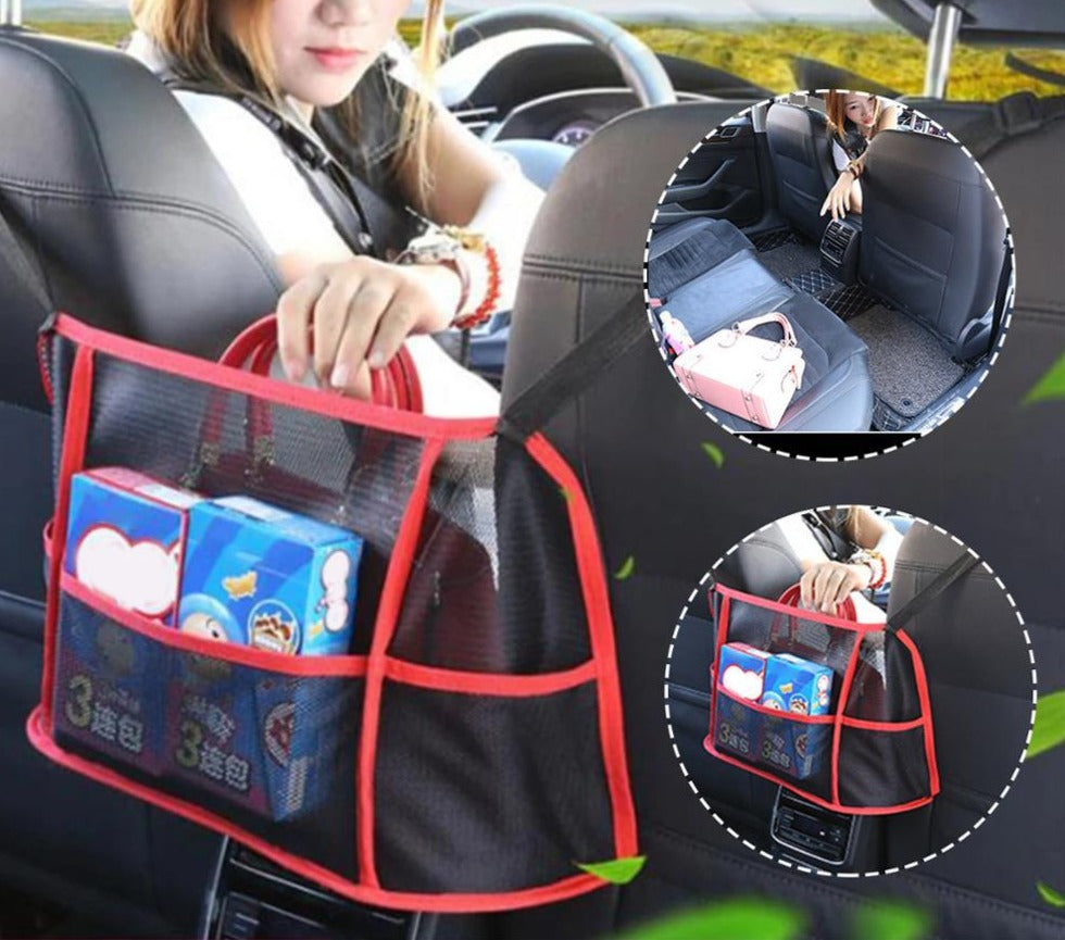 Car seat net holder