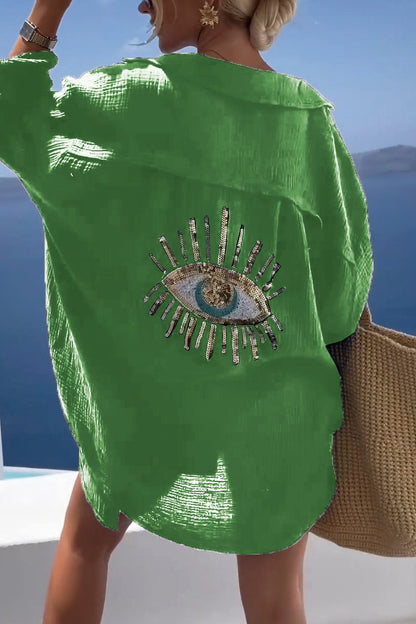 Casual Shirt with All-Seeing Eye for Women