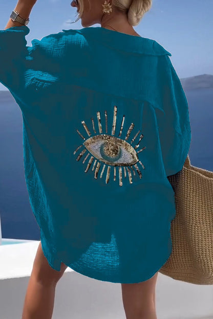 Casual Shirt with All-Seeing Eye for Women