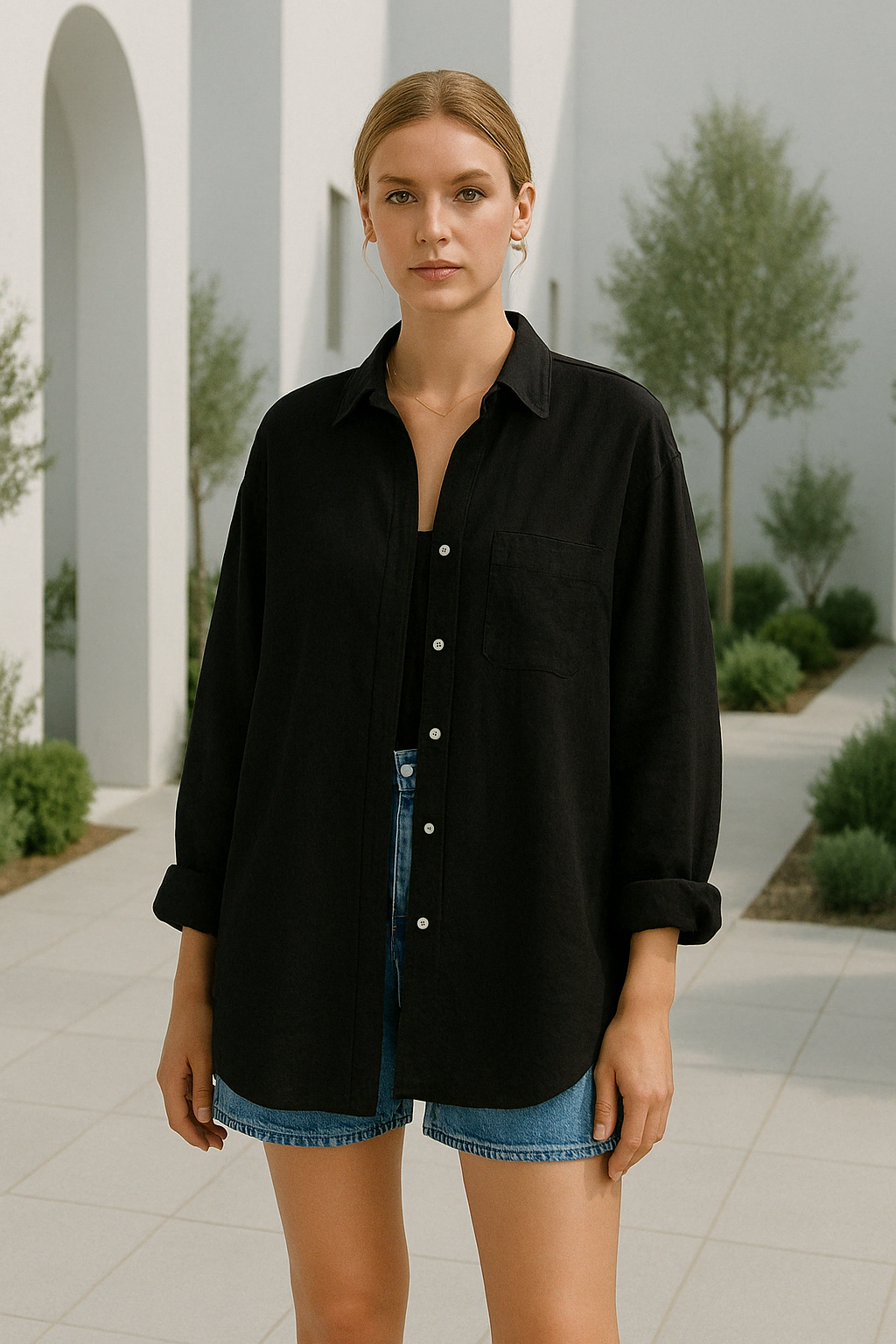 Casual Shirt with All-Seeing Eye for Women