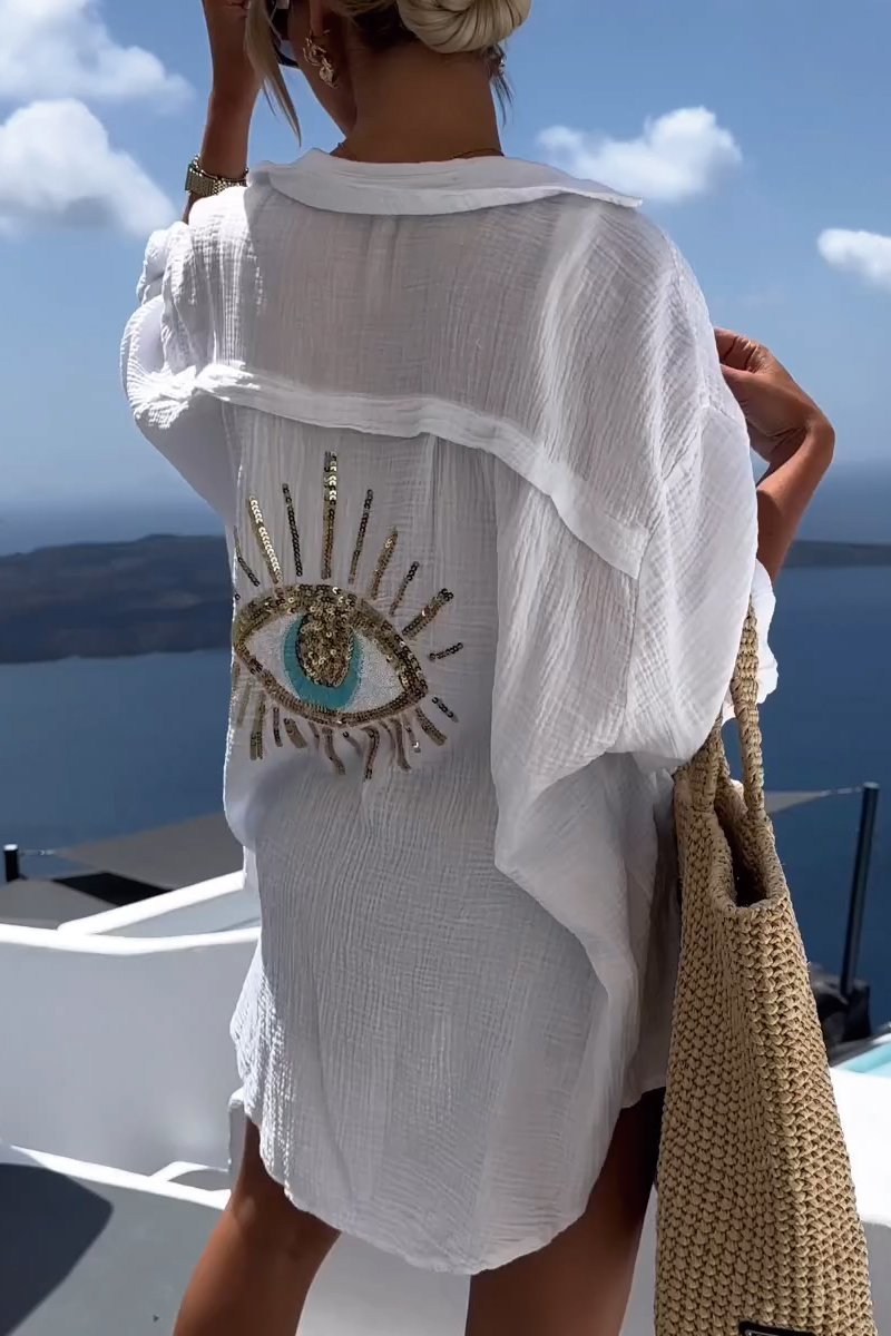 Casual Shirt with All-Seeing Eye for Women