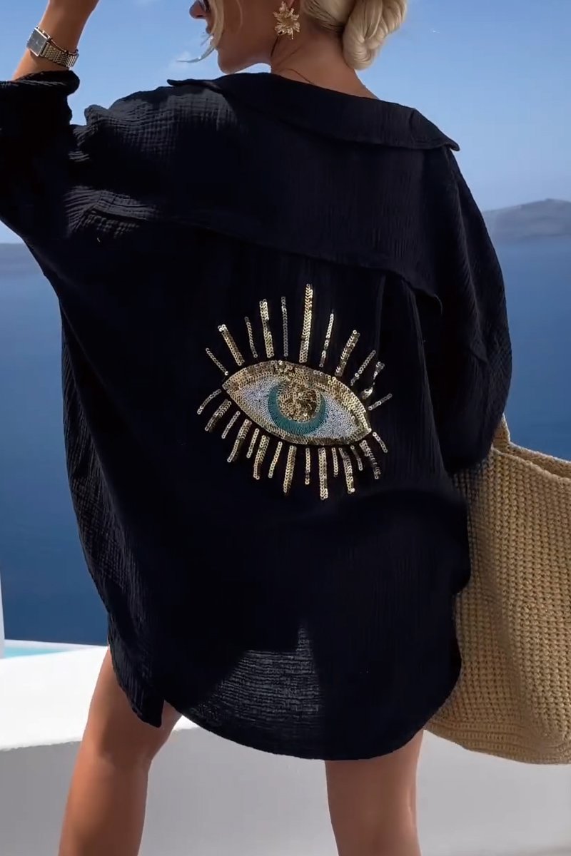 Casual Shirt with All-Seeing Eye for Women