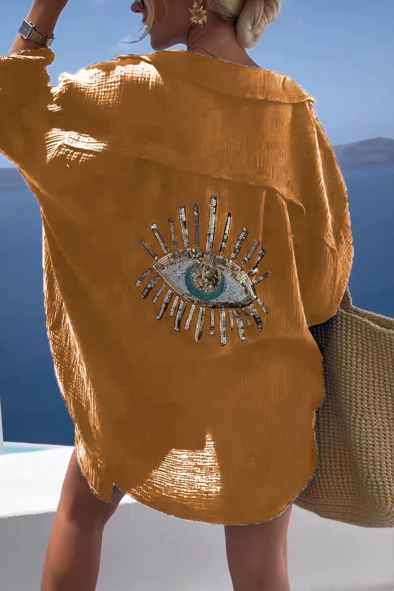 Casual Shirt with All-Seeing Eye for Women