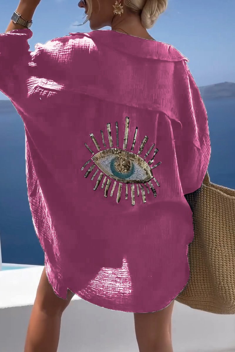 Casual Shirt with All-Seeing Eye for Women