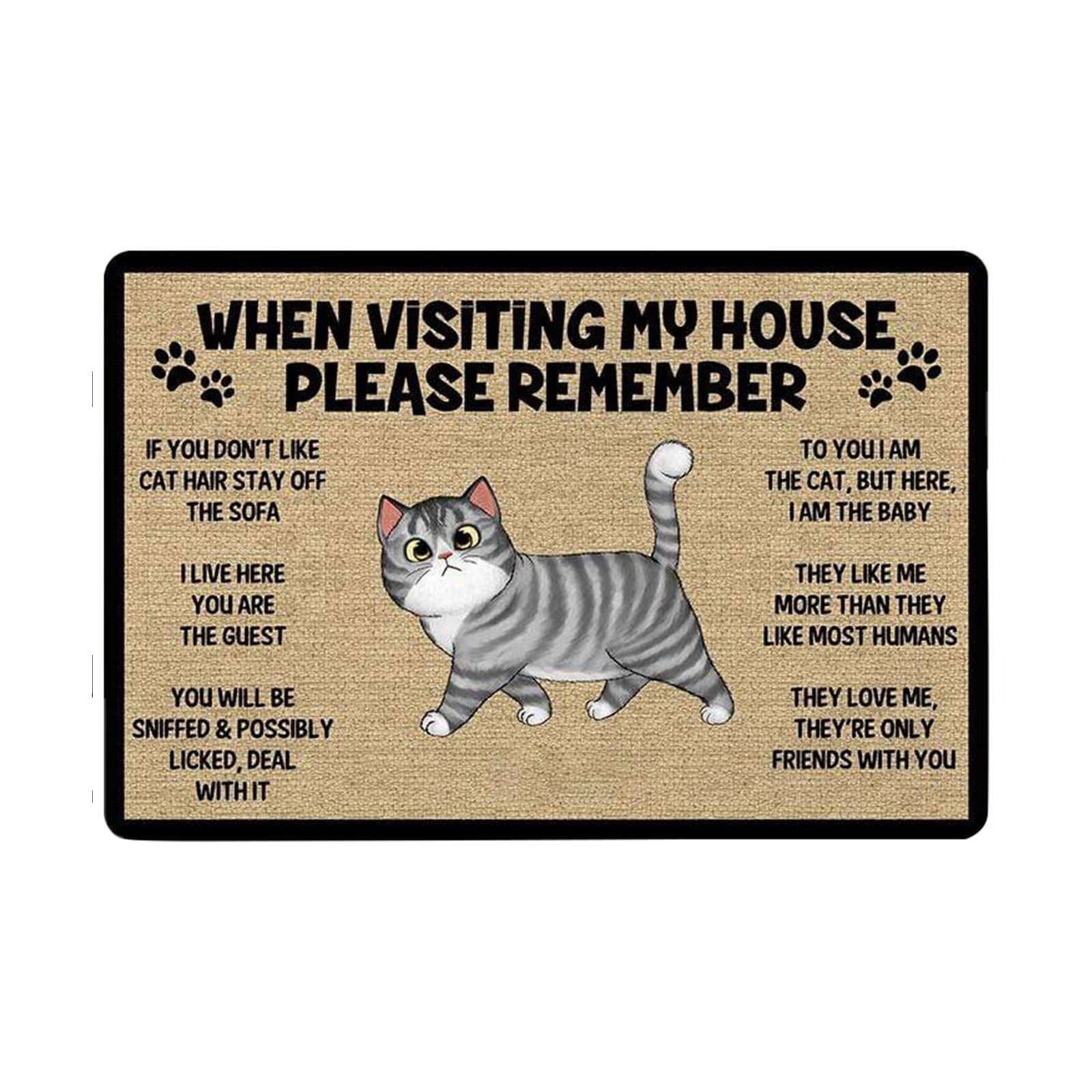 Cat welcome mat