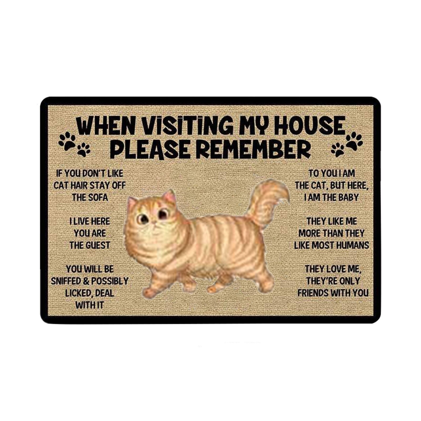 Cat welcome mat