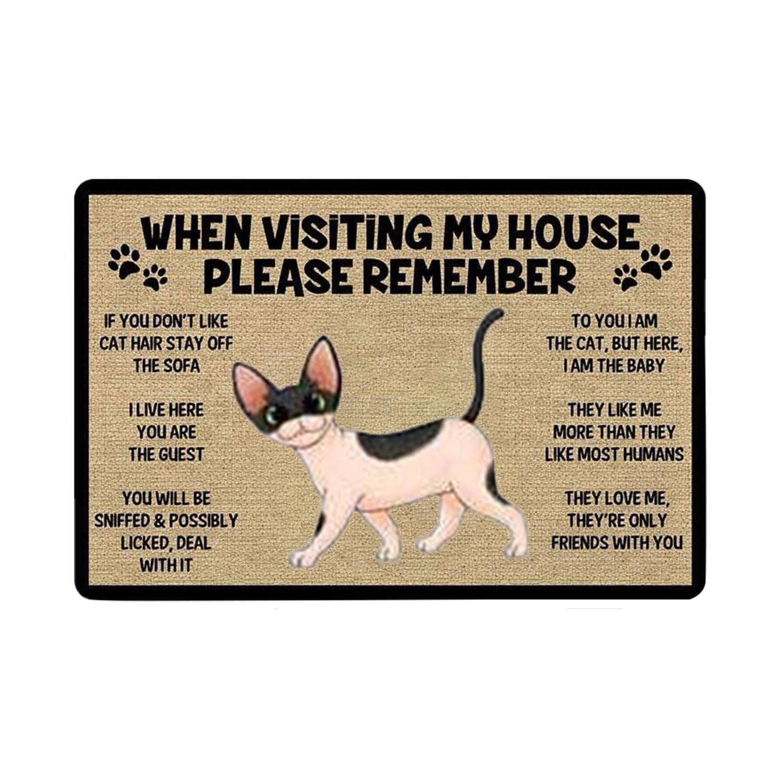Cat welcome mat