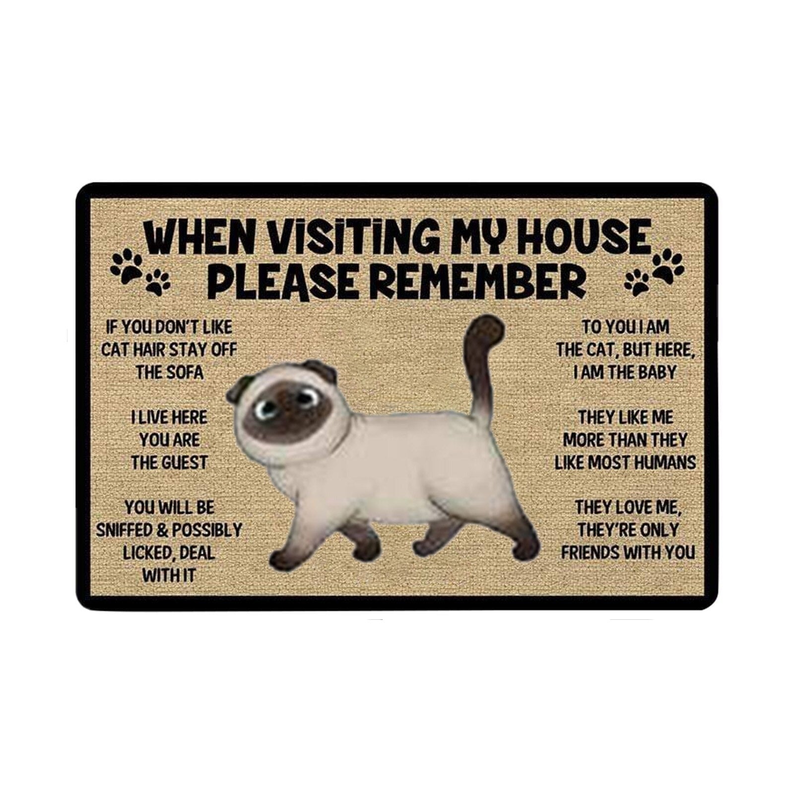 Cat welcome mat
