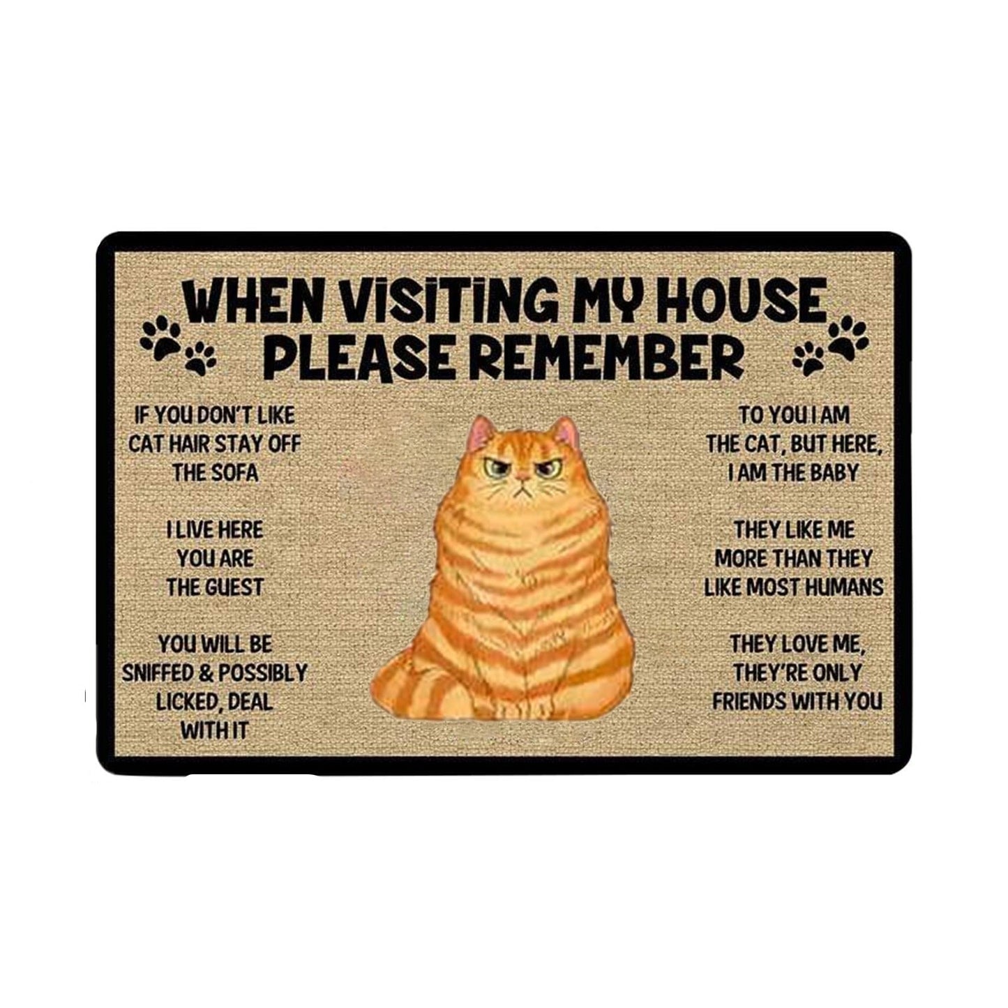 Cat welcome mat