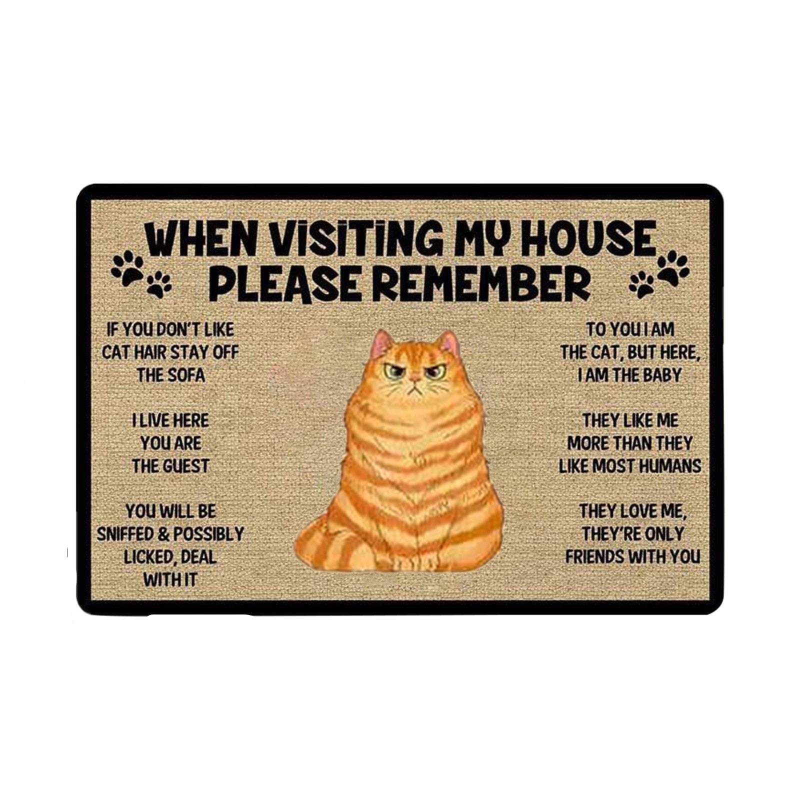 Cat welcome mat