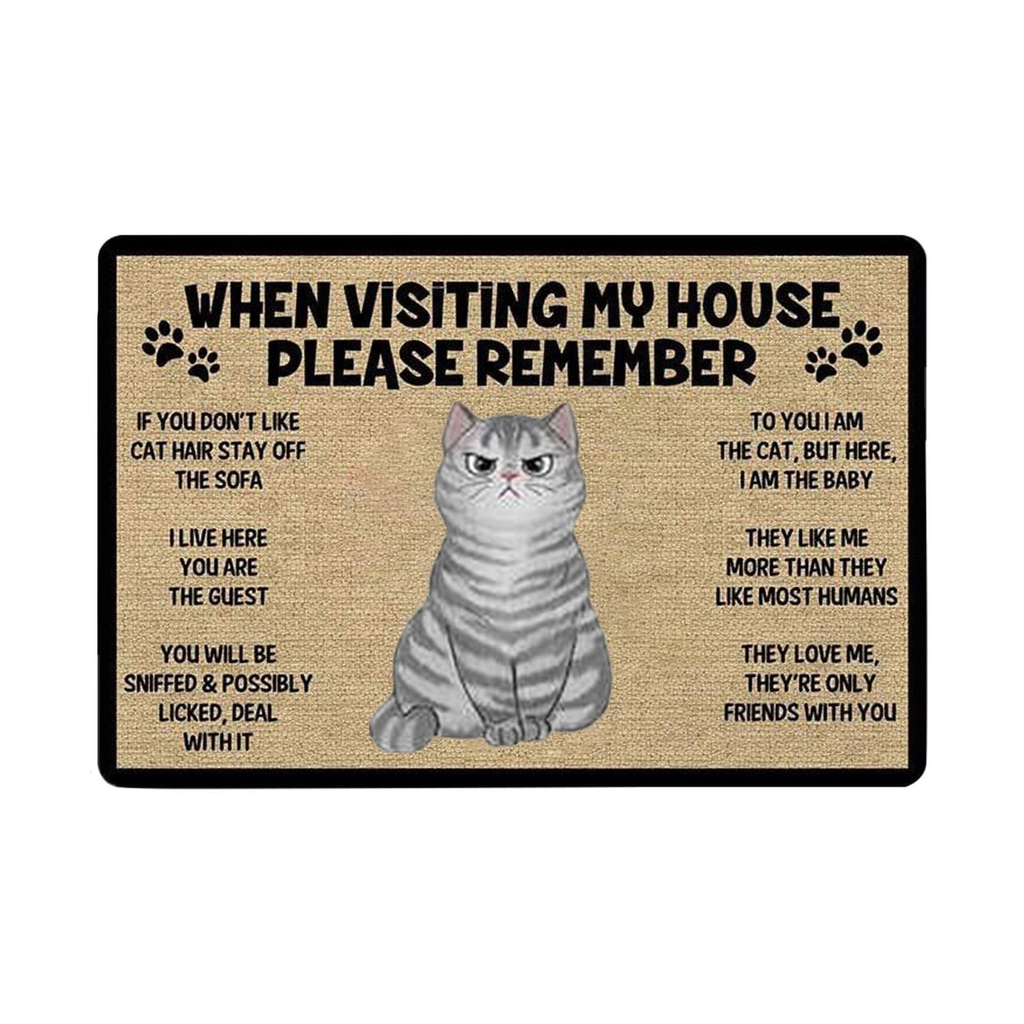 Cat welcome mat