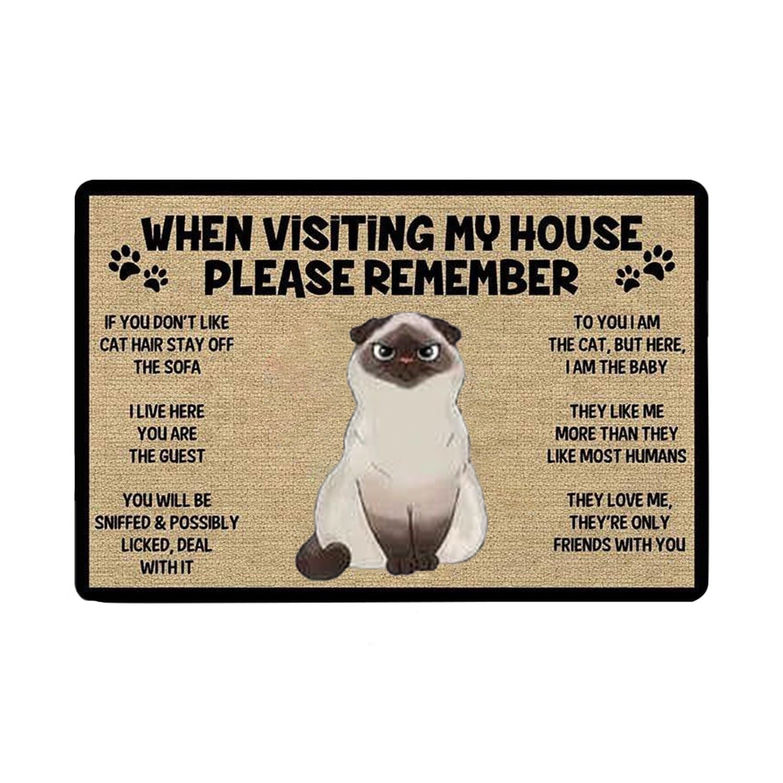 Cat welcome mat