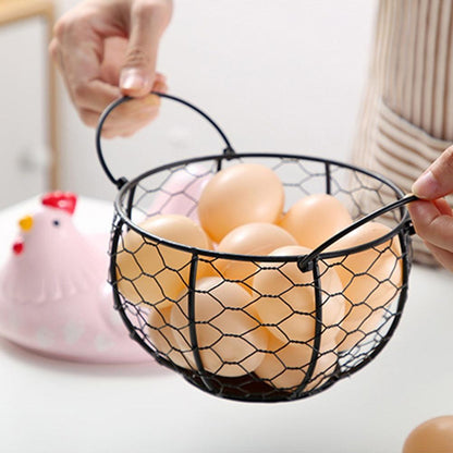 Ceramic egg storage basket