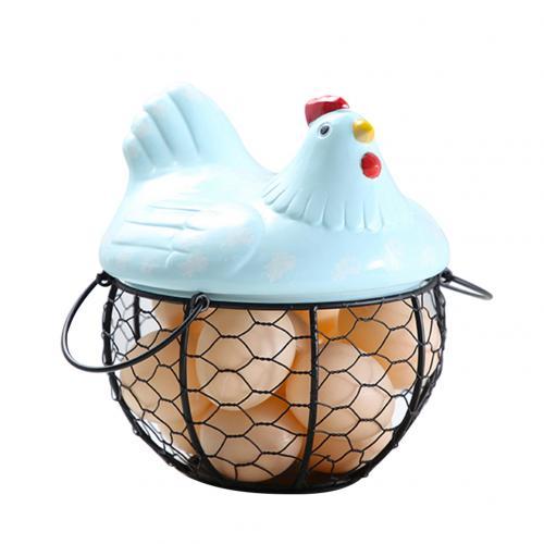 Ceramic egg storage basket