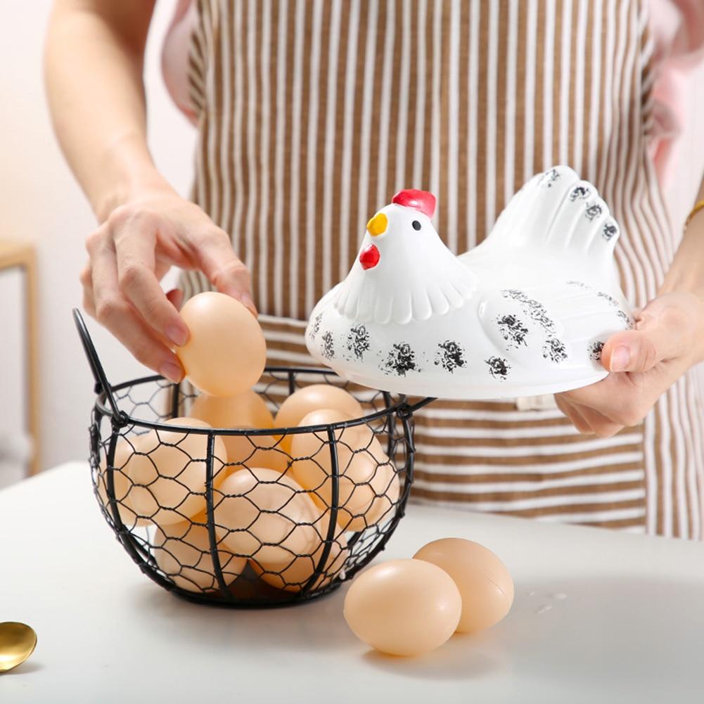 Ceramic egg storage basket