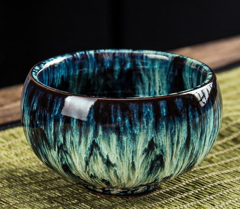 Ceramic porcelain teacup