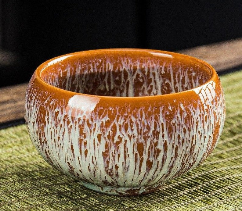 Ceramic porcelain teacup