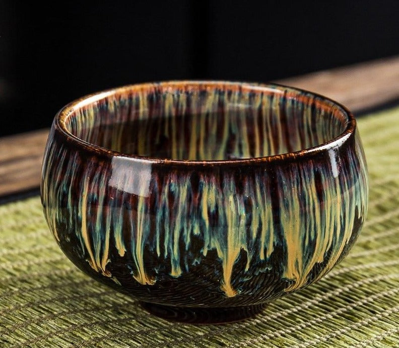Ceramic porcelain teacup
