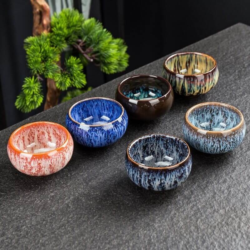 Ceramic porcelain teacup