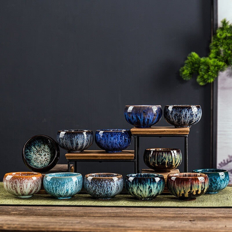 Ceramic porcelain teacup