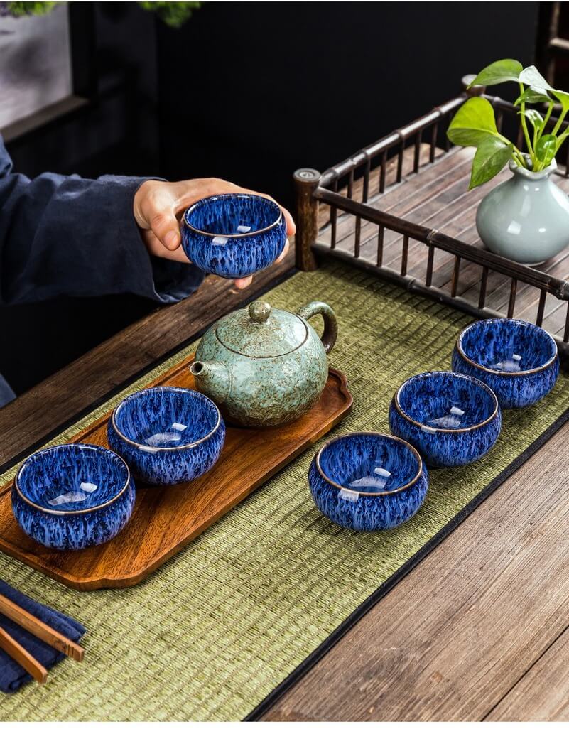 Ceramic porcelain teacup