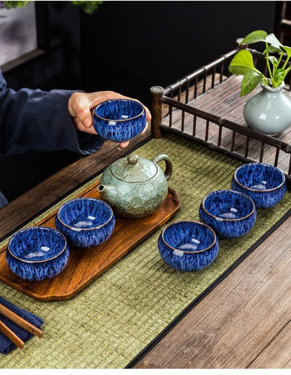 Ceramic porcelain teacup