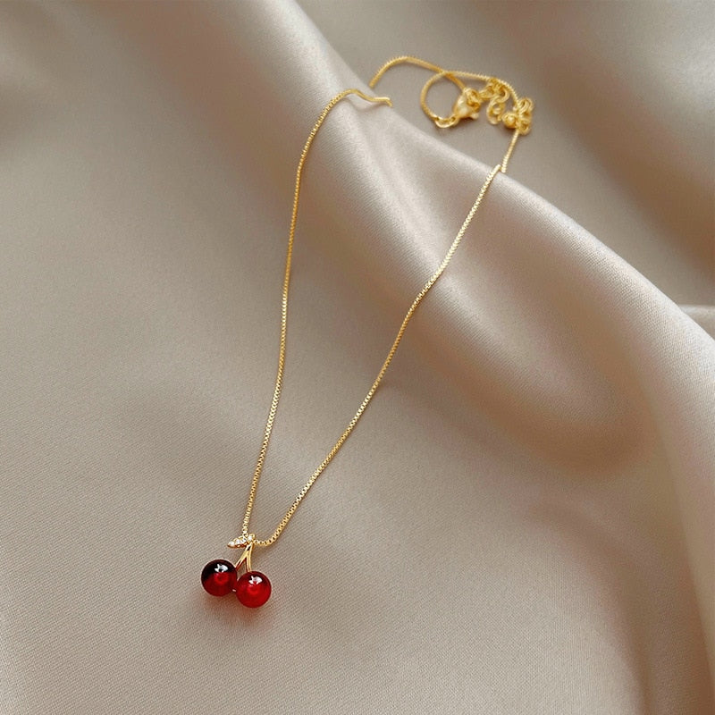 Cherry Pendant Necklace