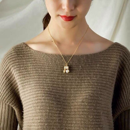 Chic Peanut Pendant Necklace