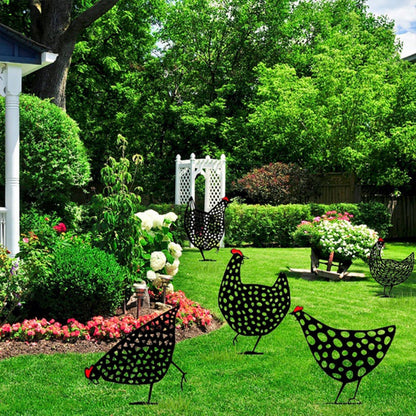 Chicken set - 4 Piece decoration set for indoors outdoors!