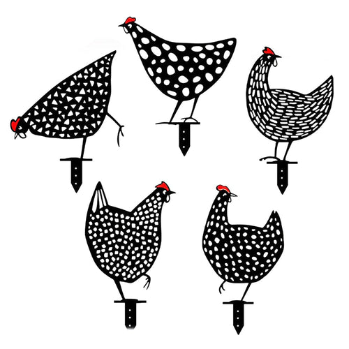 Chicken set - 4 Piece decoration set for indoors outdoors!
