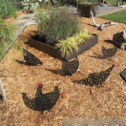 Chicken set - 4 Piece decoration set for indoors outdoors!