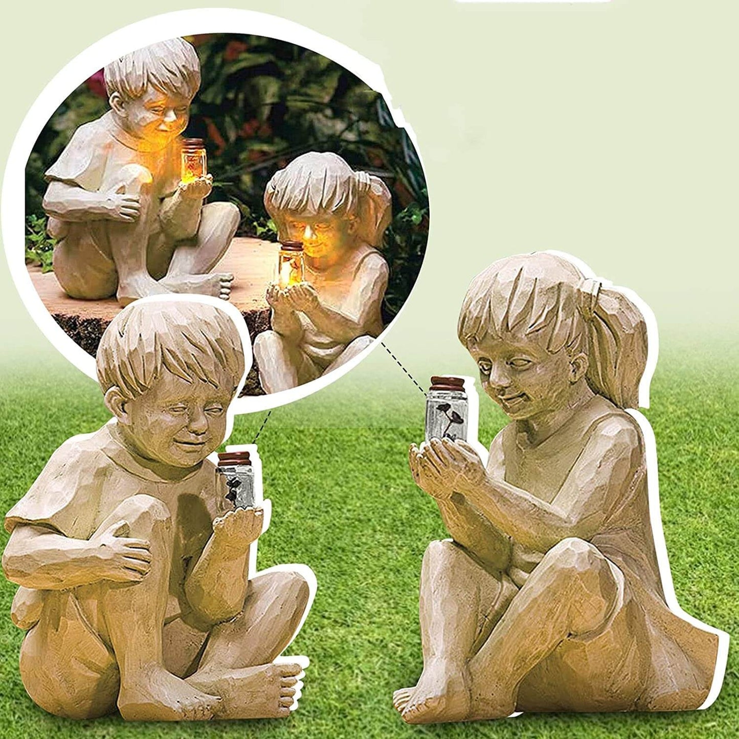 Children with Solar Flares Garden Sculptures